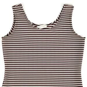 70s polyester brown stripe tank top 1970s vintage